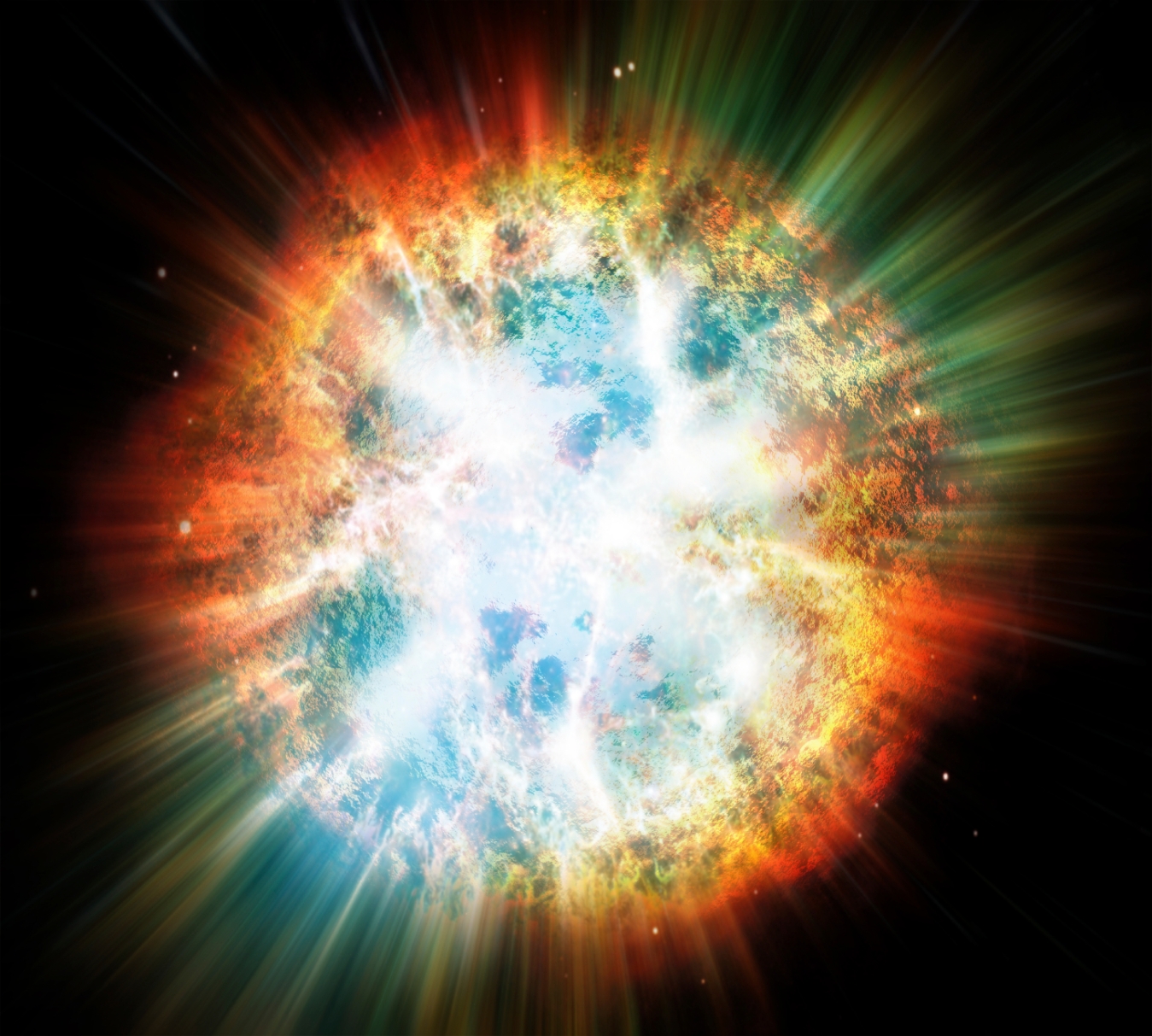 Explosion of planet or star