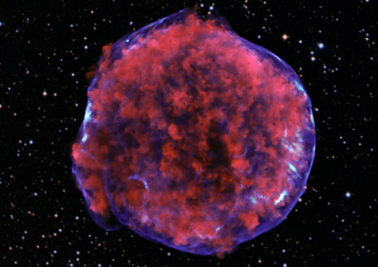 A supernova remnant in the Milky Way about 13,000 light years  from Earth.